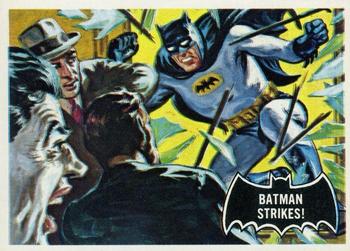 1966 Topps Batman (Black Bat Logo) #12 Batman Strikes! Front