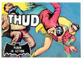 1966 Topps Batman (Black Bat Logo) #18 Robin in Action Front