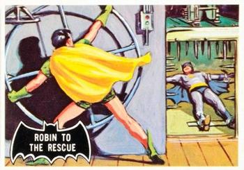 1966 Topps Batman (Black Bat Logo) #20 Robin to the Rescue Front