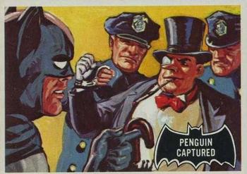 1966 Topps Batman (Black Bat Logo) #24 Penguin Captured Front