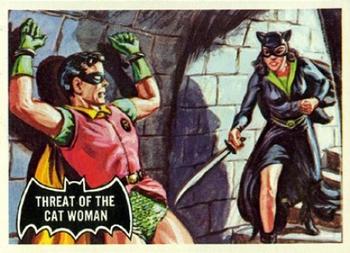 1966 Topps Batman (Black Bat Logo) #31 Threat of the Cat Woman Front