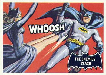 1966 Topps Batman (Black Bat Logo) #33 The Enemies Clash Front