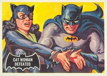 1966 Topps Batman (Black Bat Logo) #35 Cat Woman Defeated Front