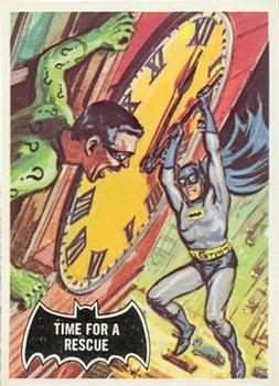 1966 Topps Batman (Black Bat Logo) #41 Time for a Rescue Front
