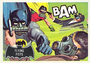 1966 Topps Batman (Black Bat Logo) #44 Flying Fists Front