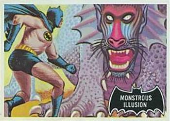 1966 Topps Batman (Black Bat Logo) #48 Monstrous Illusion Front