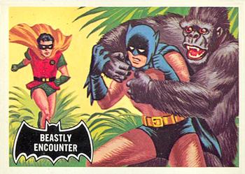 1966 Topps Batman (Black Bat Logo) #50 Beastly Encounter Front