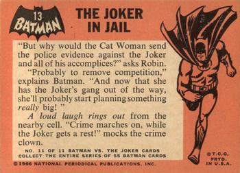 1966 Topps Batman (Black Bat Logo) #13 The Joker in Jail Back