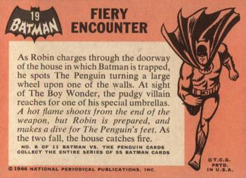 1966 Topps Batman (Black Bat Logo) #19 Fiery Encounter Back