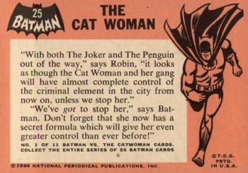 1966 Topps Batman (Black Bat Logo) #25 The Cat Woman Back