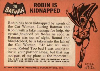 1966 Topps Batman (Black Bat Logo) #29 Robin is Kidnapped Back