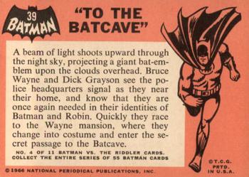 1966 Topps Batman (Black Bat Logo) #39 