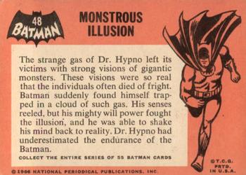 1966 Topps Batman (Black Bat Logo) #48 Monstrous Illusion Back