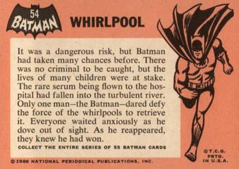1966 Topps Batman (Black Bat Logo) #54 Whirlpool Back