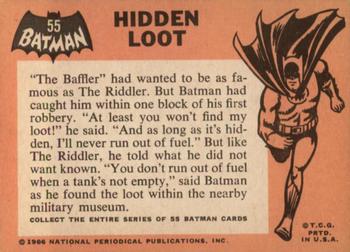 1966 Topps Batman (Black Bat Logo) #55 Hidden Loot Back