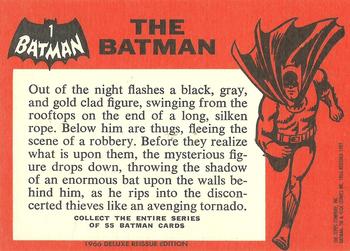 1989 Topps Batman Deluxe Reissue Edition #1 The Batman Back