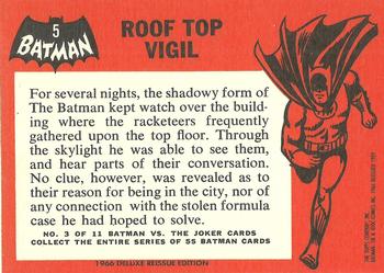 1989 Topps Batman Deluxe Reissue Edition #5 Rooftop Vigil Back
