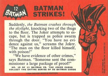 1989 Topps Batman Deluxe Reissue Edition #12 Batman Strikes! Back