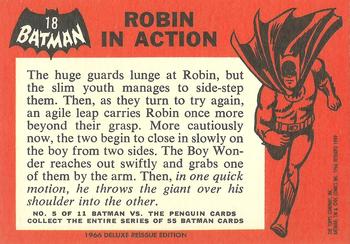 1989 Topps Batman Deluxe Reissue Edition #18 Robin in Action Back