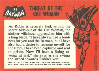 1989 Topps Batman Deluxe Reissue Edition #31 Threat of the Cat Woman Back