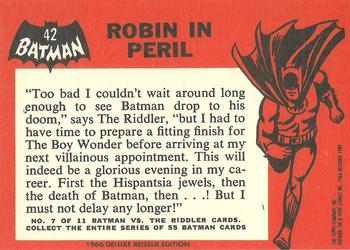 1989 Topps Batman Deluxe Reissue Edition #42 Robin in Peril Back