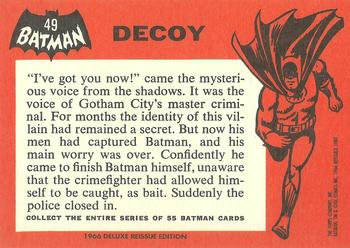 1989 Topps Batman Deluxe Reissue Edition #49 Decoy Back