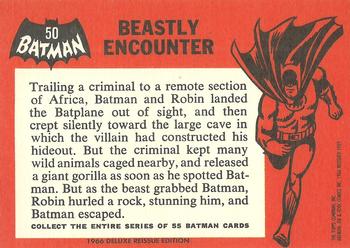 1989 Topps Batman Deluxe Reissue Edition #50 Beastly Encounter Back