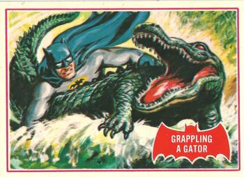 1989 Topps Batman Deluxe Reissue Edition #2A Grappling a Gator Front