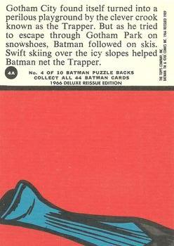 1989 Topps Batman Deluxe Reissue Edition #4A Target of the Trapper Back