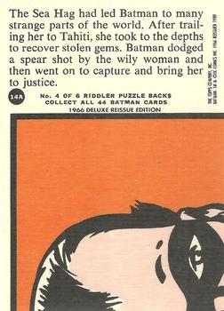 1989 Topps Batman Deluxe Reissue Edition #14A Danger in the Depths Back