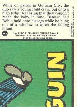 1989 Topps Batman Deluxe Reissue Edition #34A The Batman Baby Sitter Back
