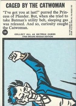 1989 Topps Batman Deluxe Reissue Edition #5B Caged by the Catwoman Back