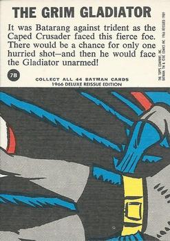 1989 Topps Batman Deluxe Reissue Edition #7B The Grim Gladiator Back