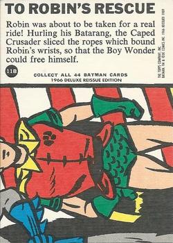 1989 Topps Batman Deluxe Reissue Edition #11B To Robin's Rescue Back