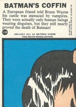 1989 Topps Batman Deluxe Reissue Edition #13B Batman's Coffin Back