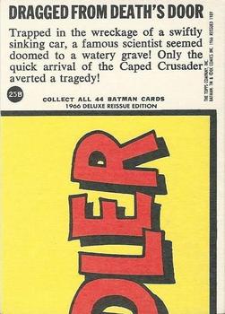 1989 Topps Batman Deluxe Reissue Edition #25B Dragged from Death's Door Back