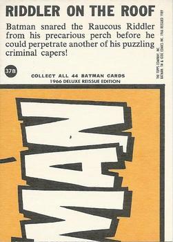 1989 Topps Batman Deluxe Reissue Edition #37B Riddler on the Roof Back