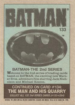 1989 Topps Batman #133 2nd Series Title Card Back