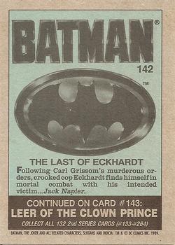 1989 Topps Batman #142 The Last of Eckhardt Back