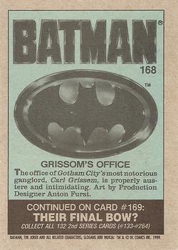 1989 Topps Batman #168 Grissom's Office Back
