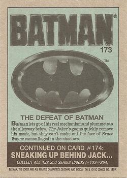 1989 Topps Batman #173 The Defeat of Batman Back