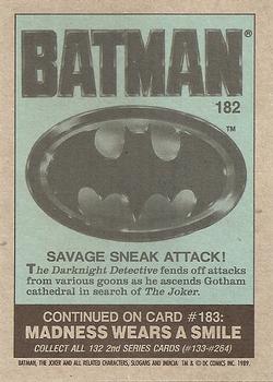 1989 Topps Batman #182 Savage Sneak Attack! Back