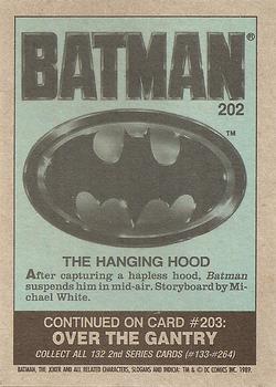 1989 Topps Batman #202 The Hanging Hood Back