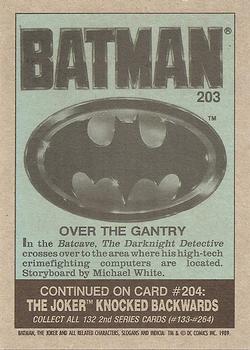 1989 Topps Batman #203 Over the Gantry Back