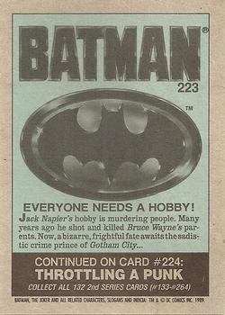 1989 Topps Batman #223 Everyone Needs a Hobby! Back