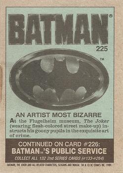 1989 Topps Batman #225 An Artist Most Bizarre Back