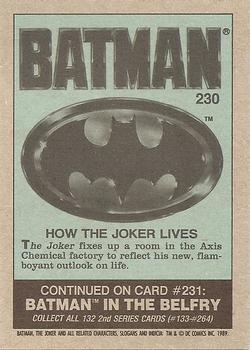 1989 Topps Batman #230 How the Joker lives Back