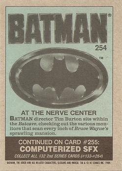 1989 Topps Batman #254 At the Nerve Center Back