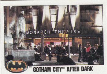 1989 Topps Batman #13 Gotham City After Dark Front