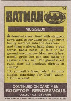 1989 Topps Batman #14 Mugged!! Back